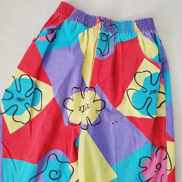 Vintage Fun Floral Pants kids 8/10 - Picture 2 of 11